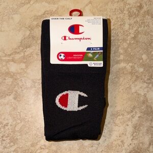 Champion Black Athletic Socks 2-pair (soccer)